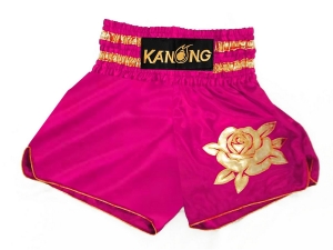 Kanong Women Boxing Shorts : KNSWO-403-Dark Pink